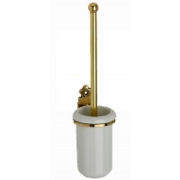 Classic Toilet Brush Holder - Polished Brass - Ceramic Pot